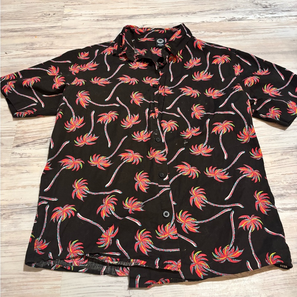 Neff Black Shirt with Red Palm Design